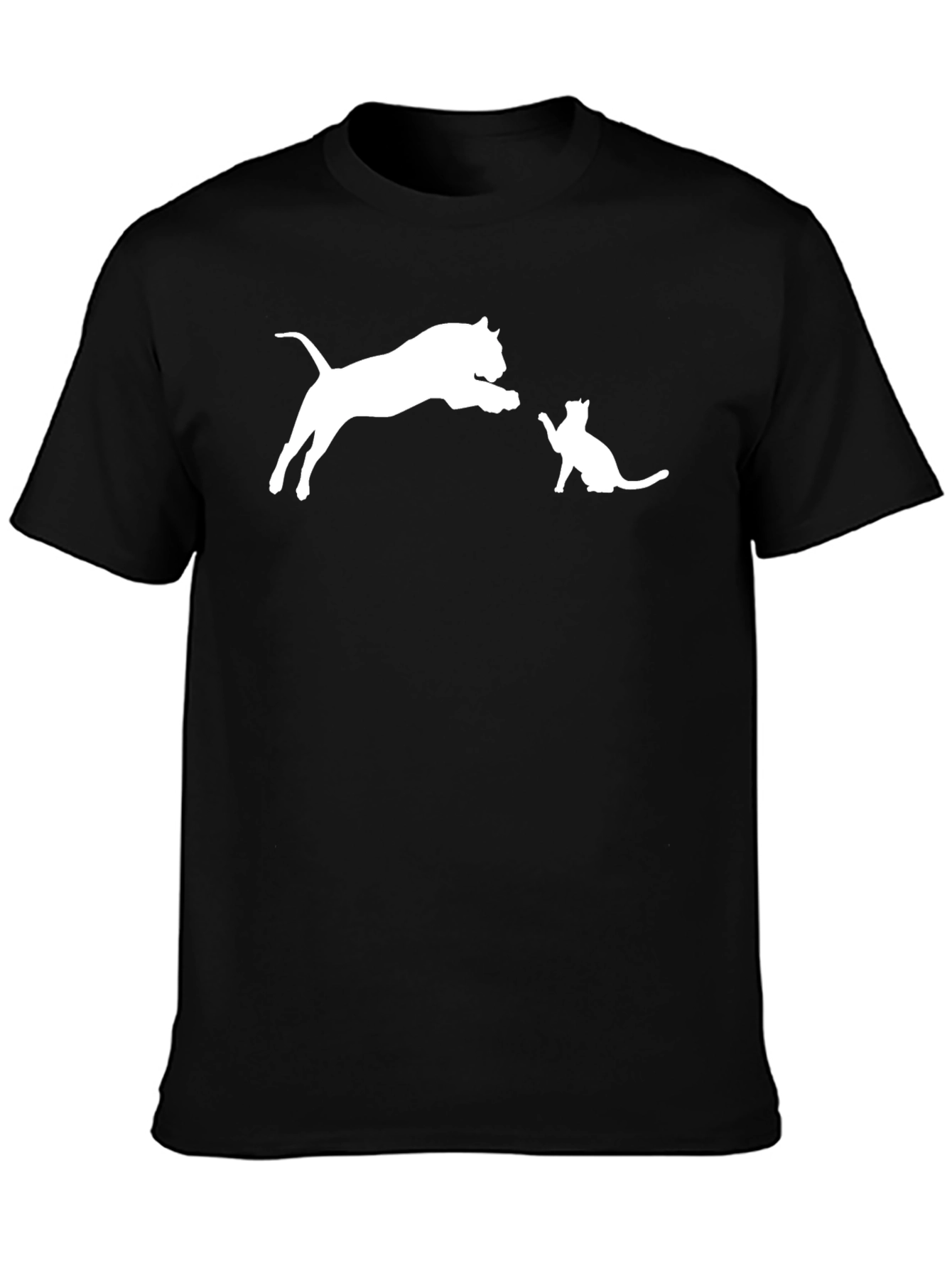 Jumping Cat Black T-Shirt