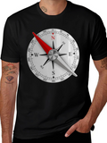 Compass Rose Graphic Black T-Shirt