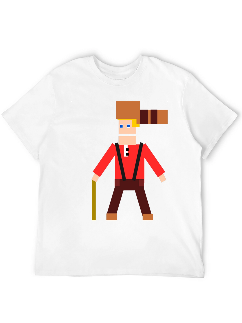 Pixel Lumberjack Graphic T-Shirt