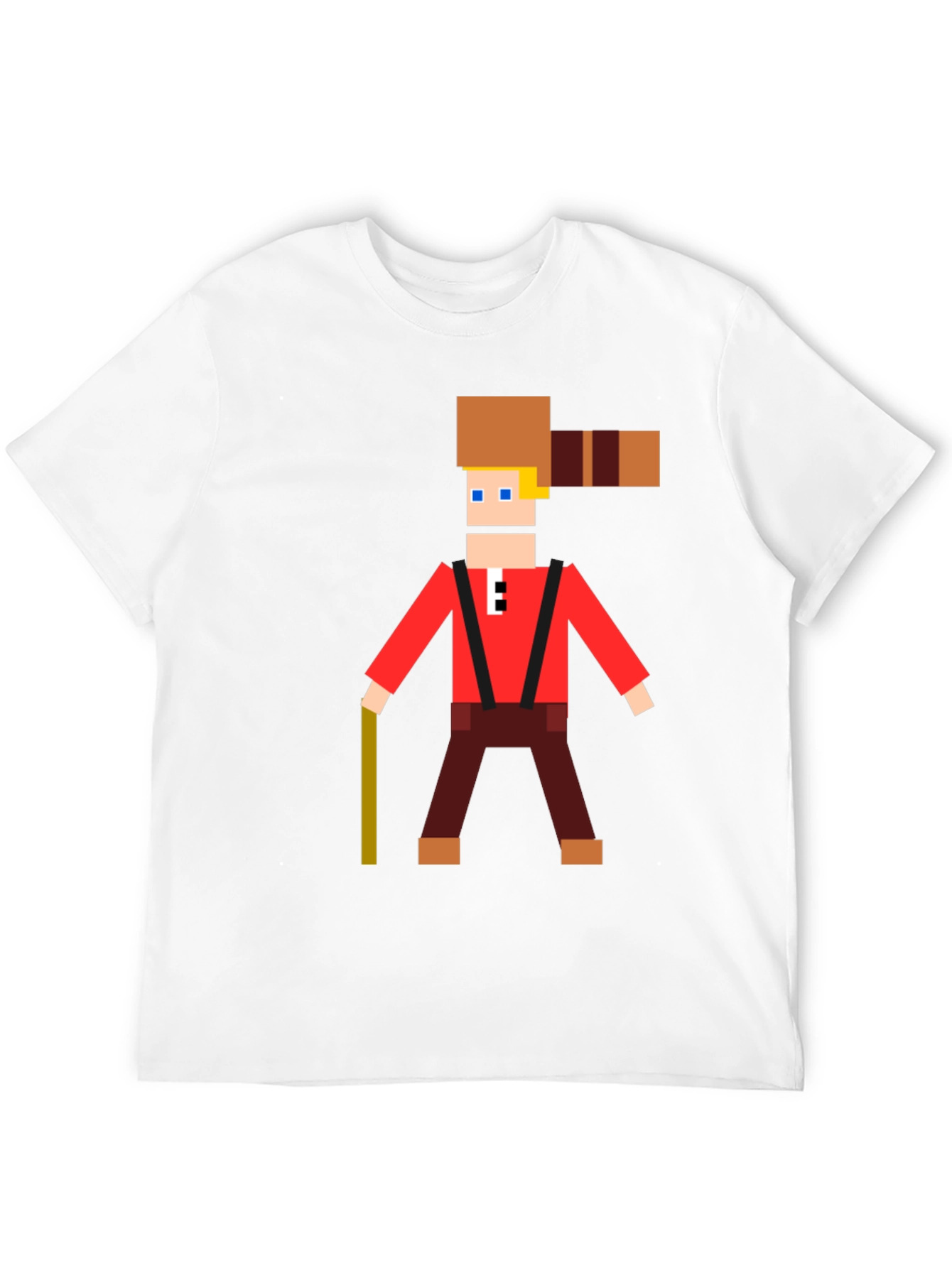 Pixel Lumberjack Graphic T-Shirt