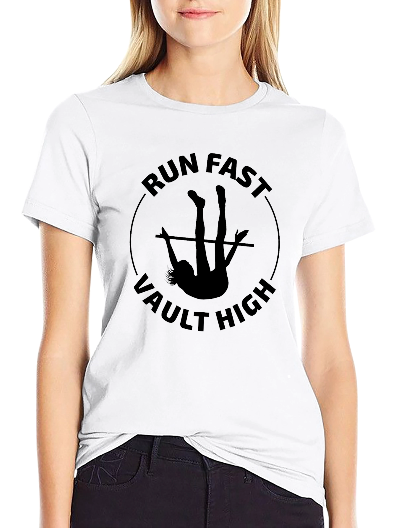 Run Fast Vault High Black T-Shirt
