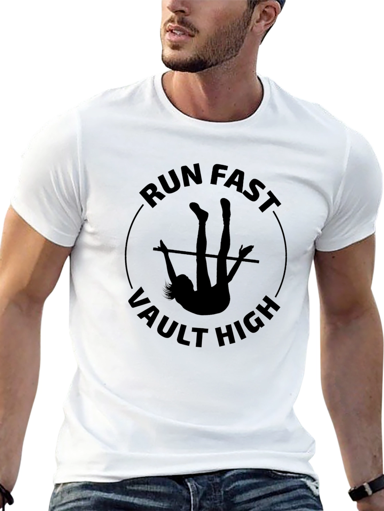 Run Fast Vault High Black T-Shirt