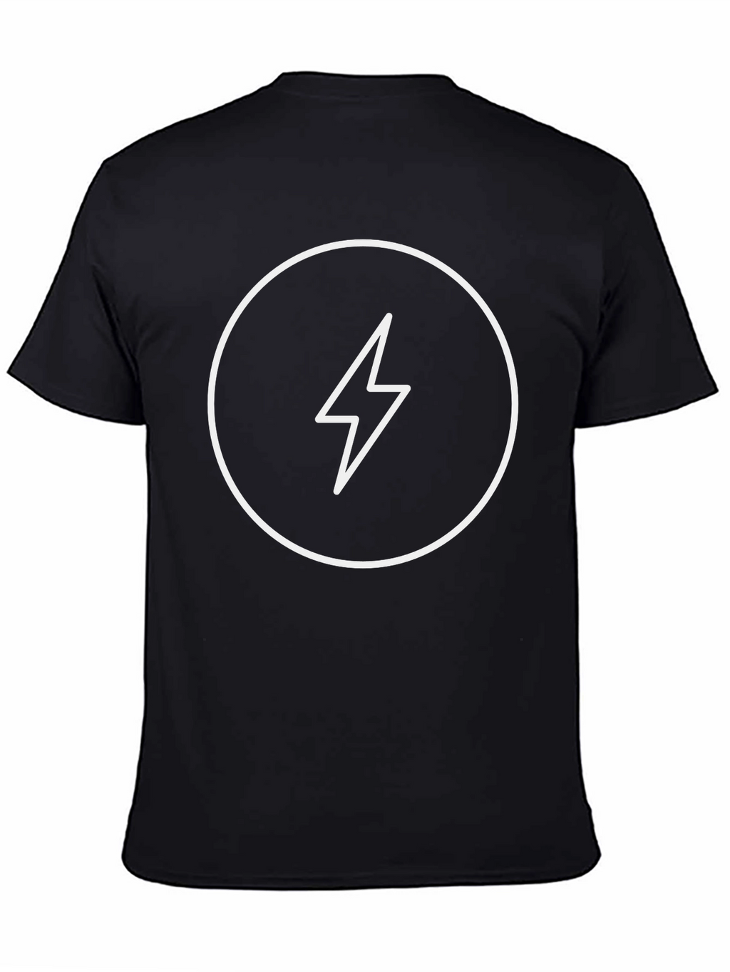 Modern Lightning Bolt Graphic Tee - Black