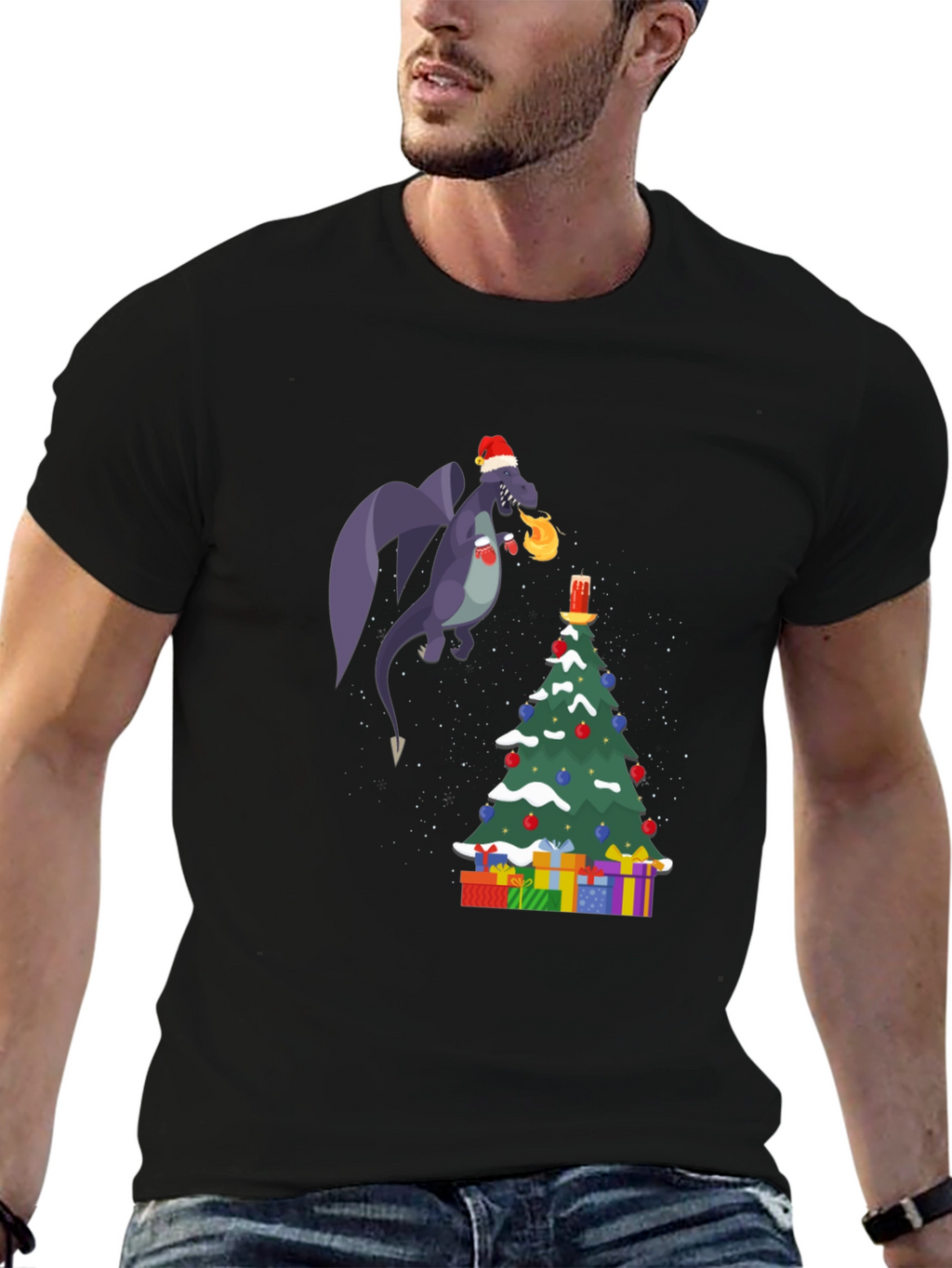 Festive Dragon Christmas T-Shirt