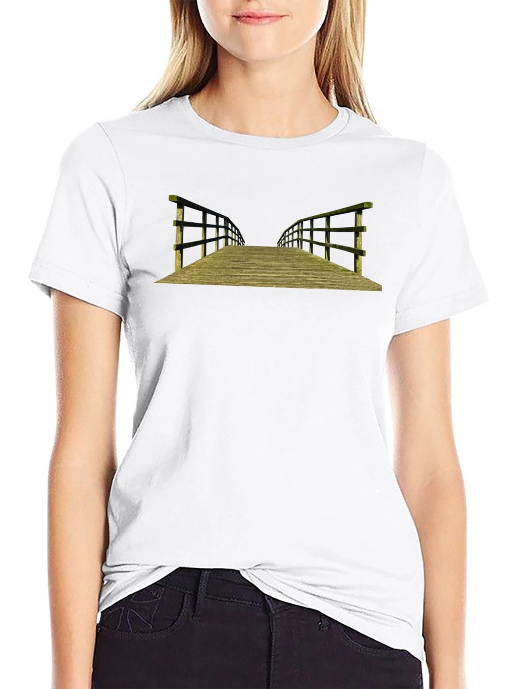Bridge Graphic T-Shirt - Black Cotton Tee
