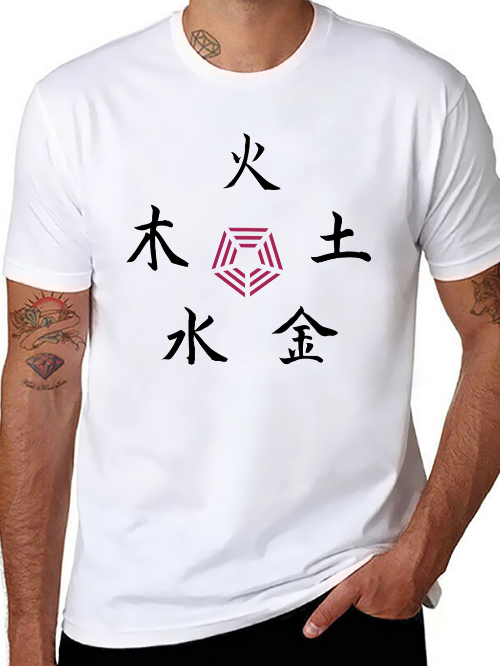 Five Elements Kanji Graphic T-Shirt