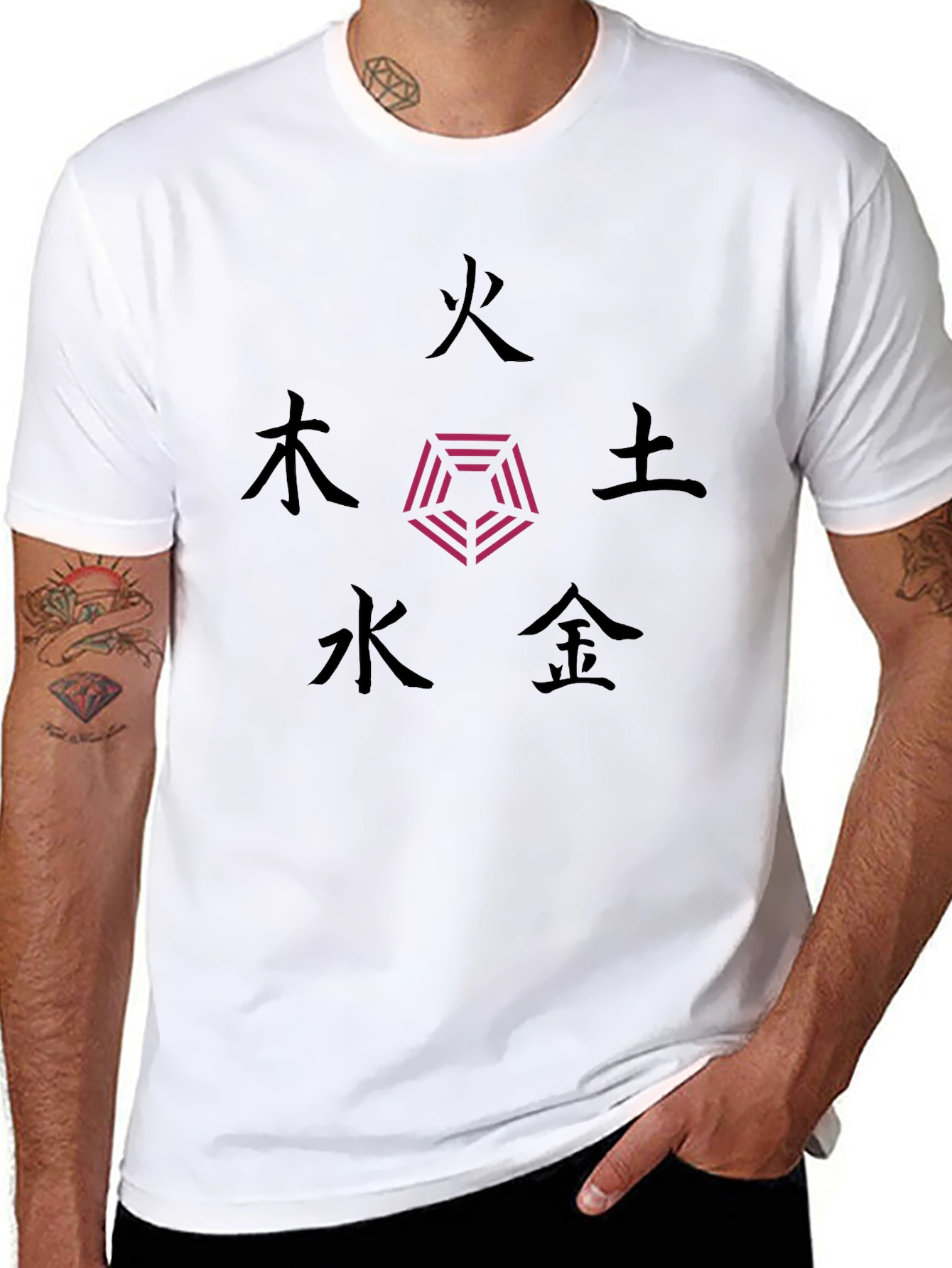 Five Elements Kanji Graphic T-Shirt