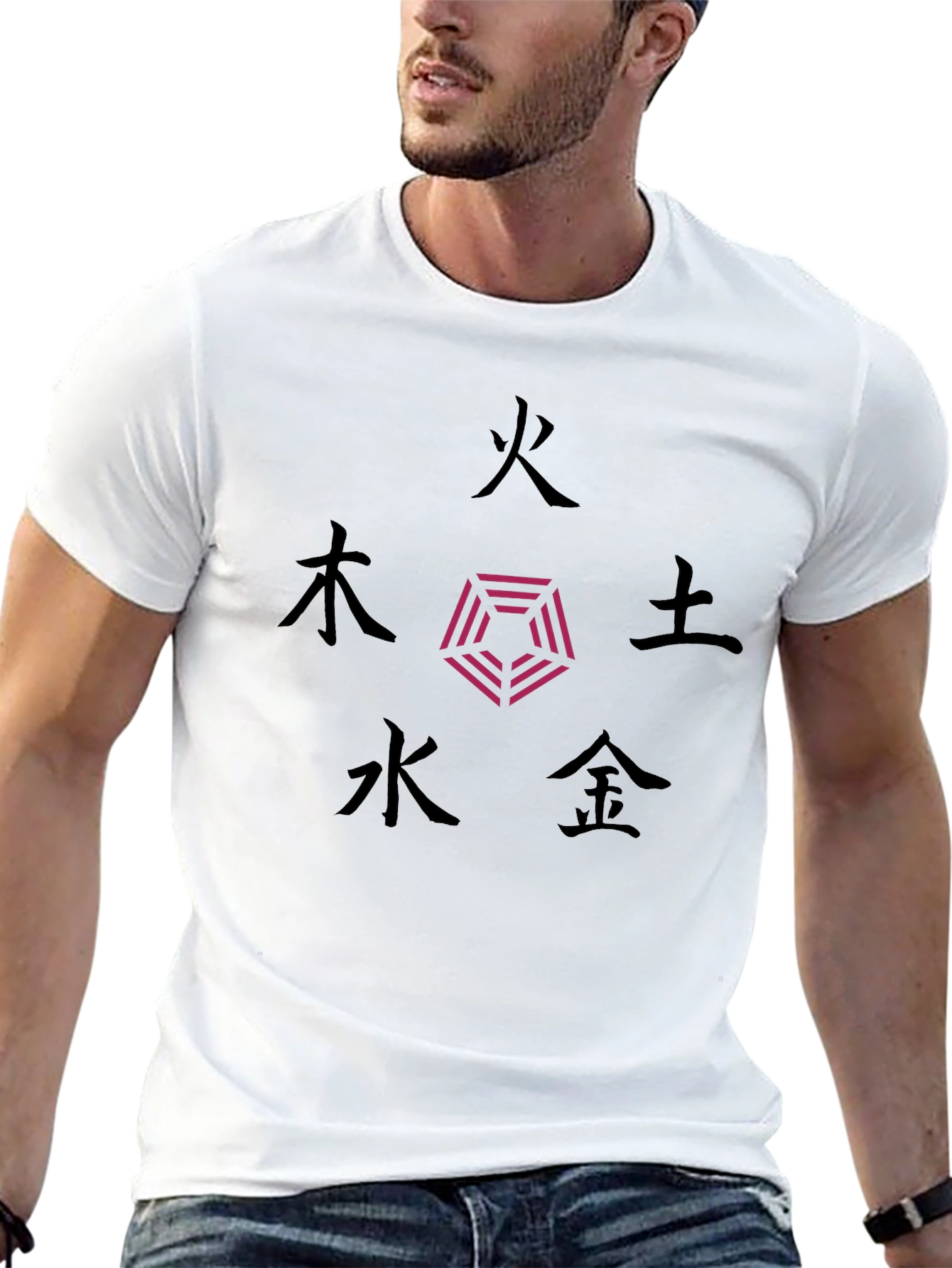Five Elements Kanji Graphic T-Shirt