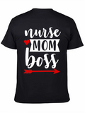 Nurse Mom Boss Graphic T-Shirt