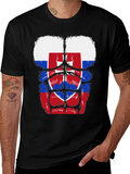 Slovakia Flag Gorilla Body T-Shirt