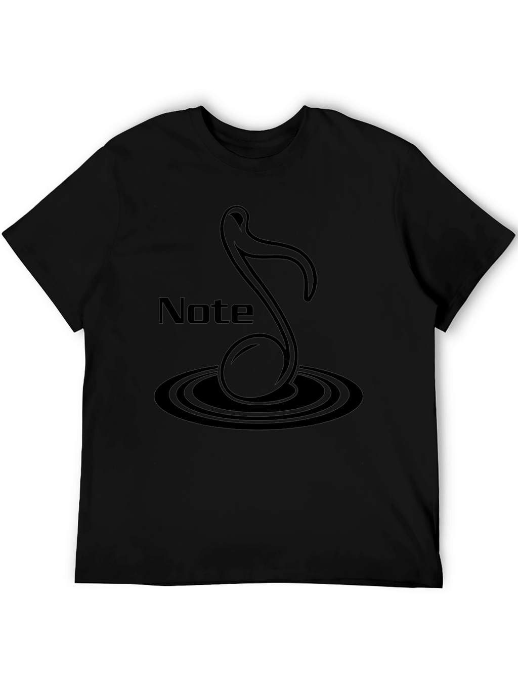 Black Note Graphic Tee - Mens Casual T-Shirt