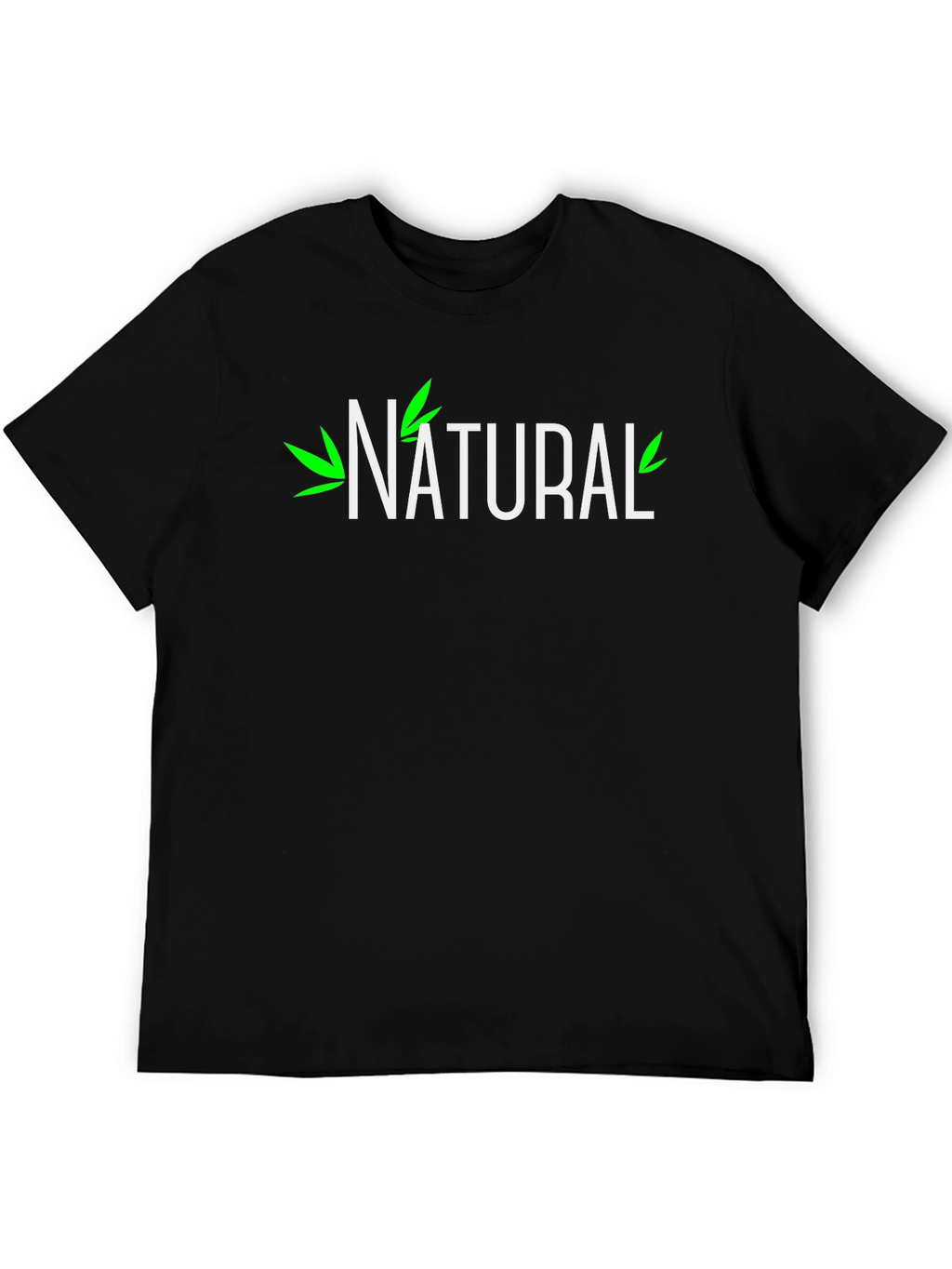 Natural Graphic Print Black T-Shirt