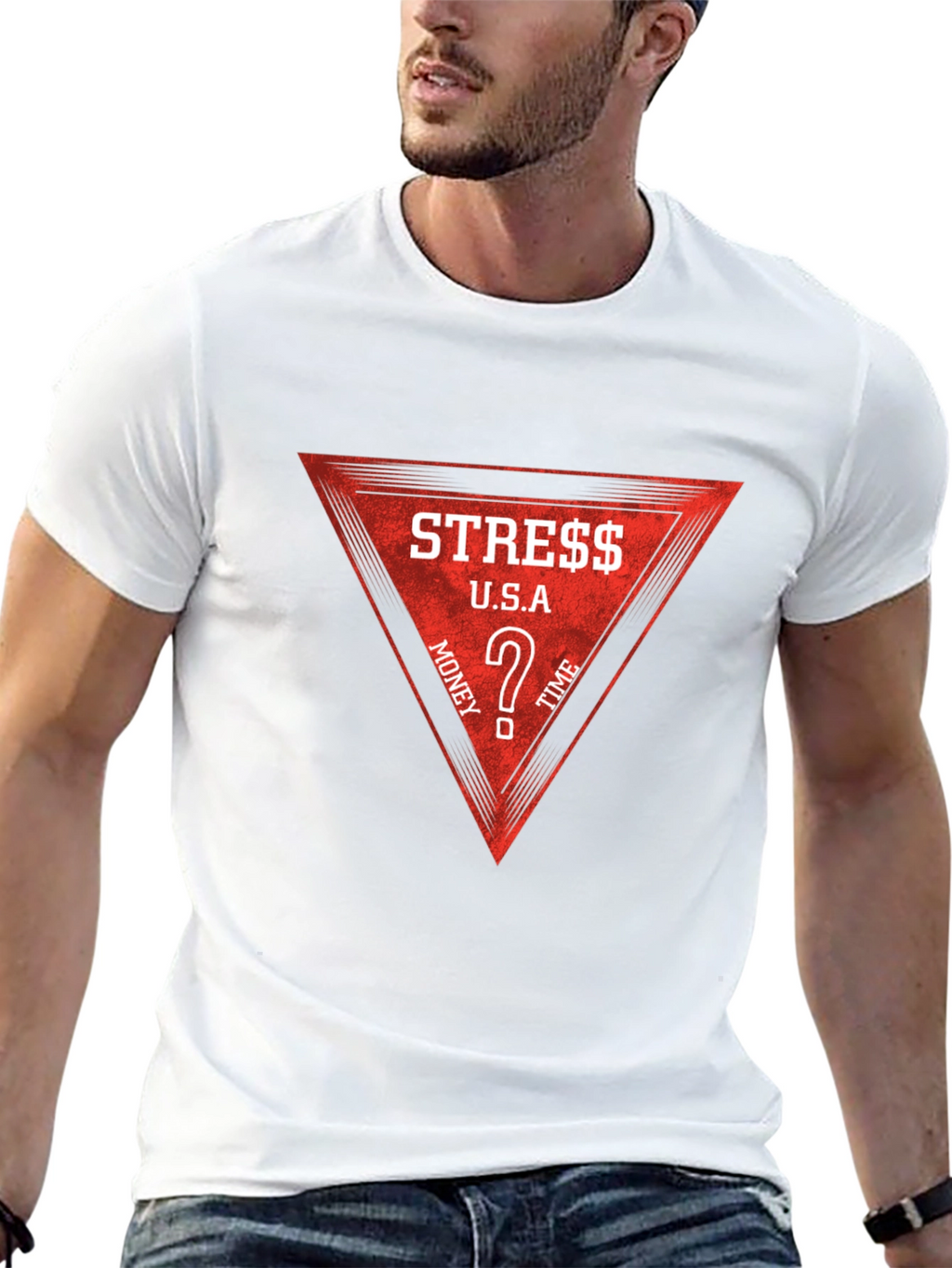 Stress Money Time Tee - Mens Black T-Shirt