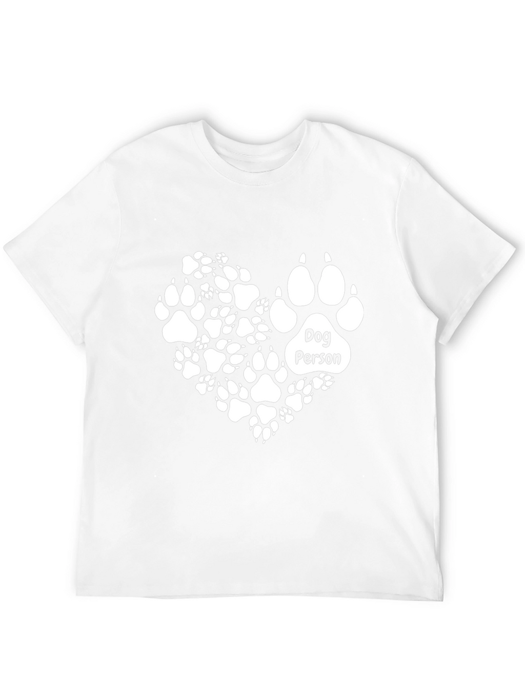 Dog Person Paw Print Heart T-Shirt