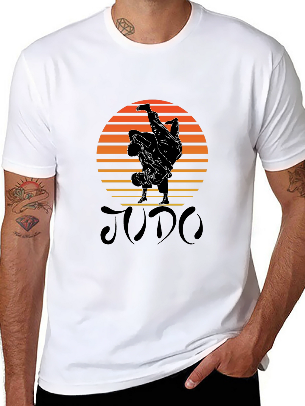 Judo Sunset Black T-Shirt