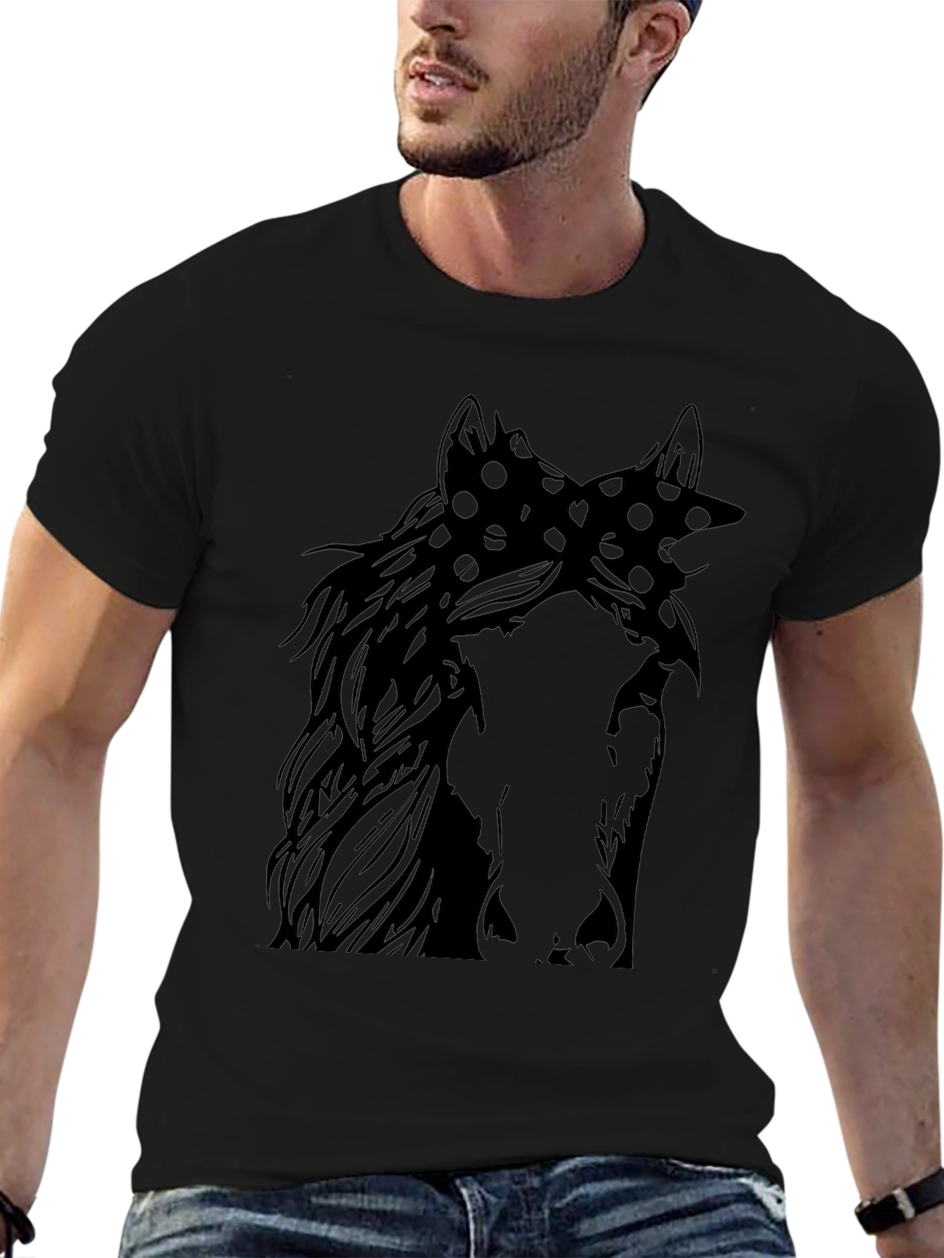 Horse Bandana Graphic Tee - Unisex Black T-Shirt