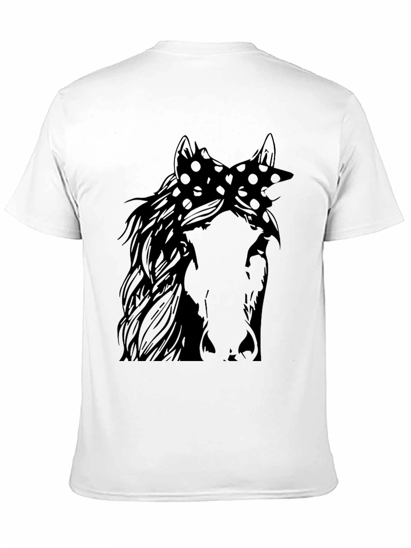 Horse Bandana Graphic Tee - Unisex Black T-Shirt