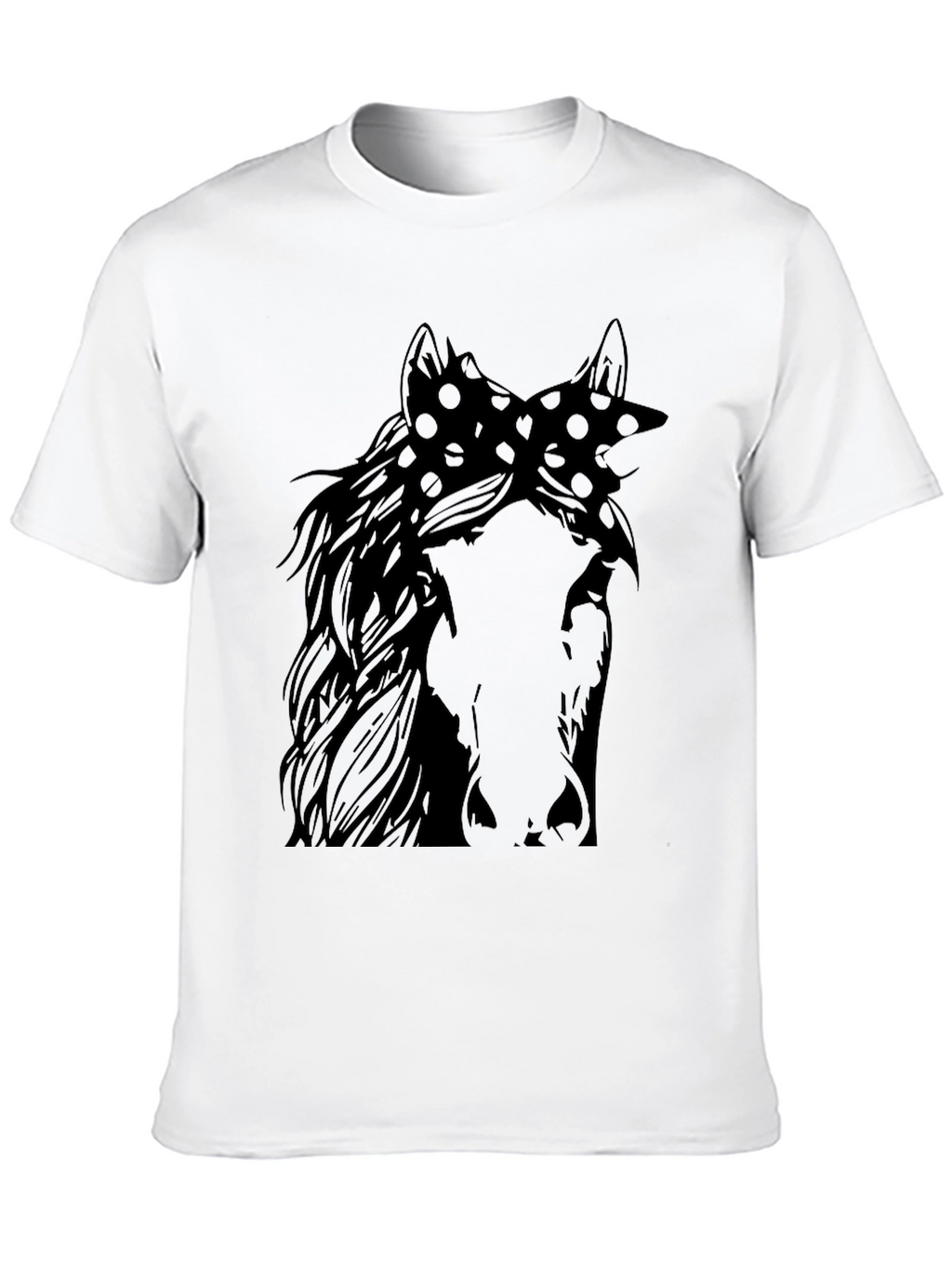 Horse Bandana Graphic Tee - Unisex Black T-Shirt