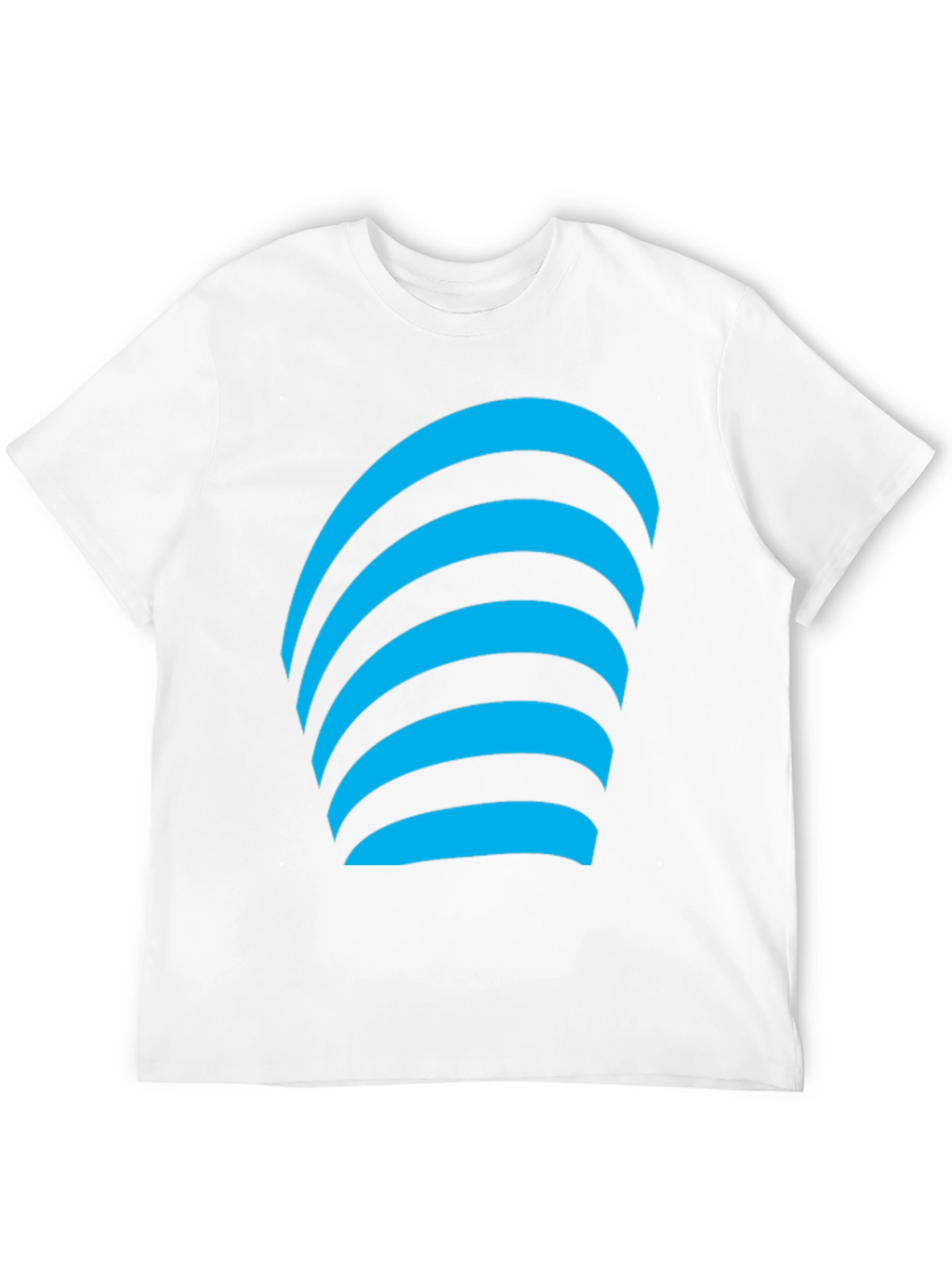 Modern Graphic Tee - Blue Curve Design