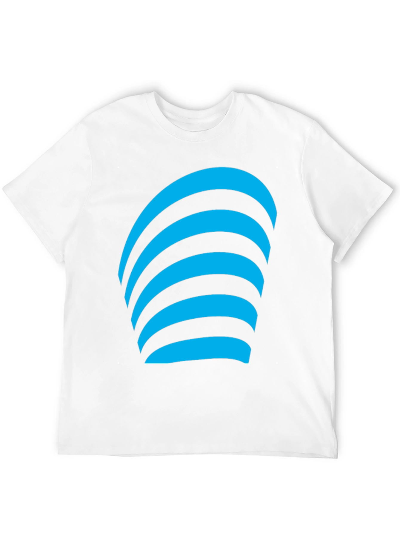 Modern Graphic Tee - Blue Curve Design