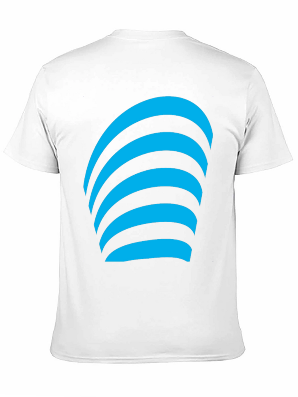 Modern Graphic Tee - Blue Curve Design