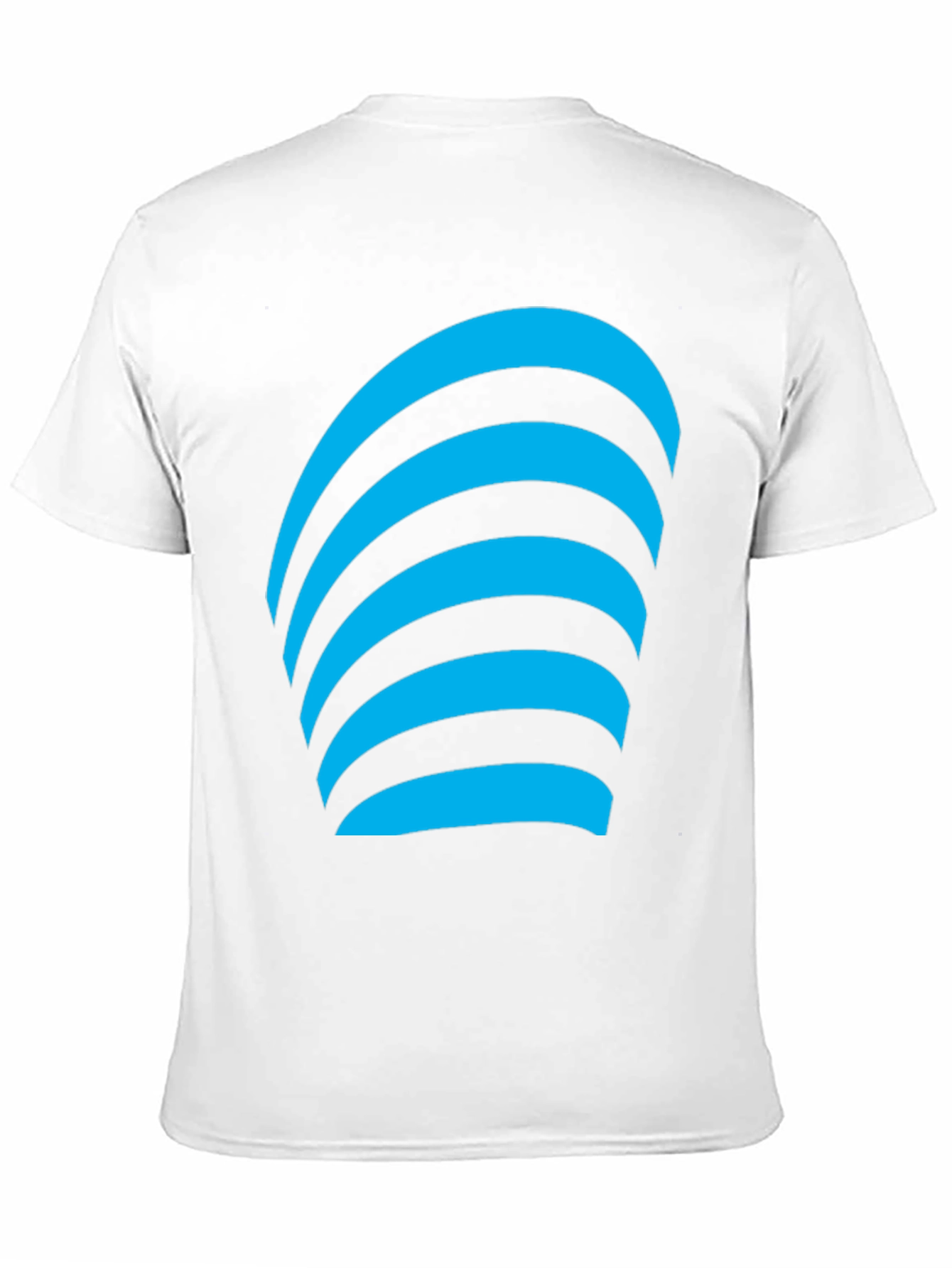 Modern Graphic Tee - Blue Curve Design