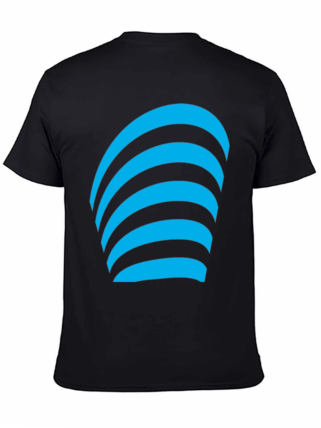 Modern Graphic Tee - Blue Curve Design