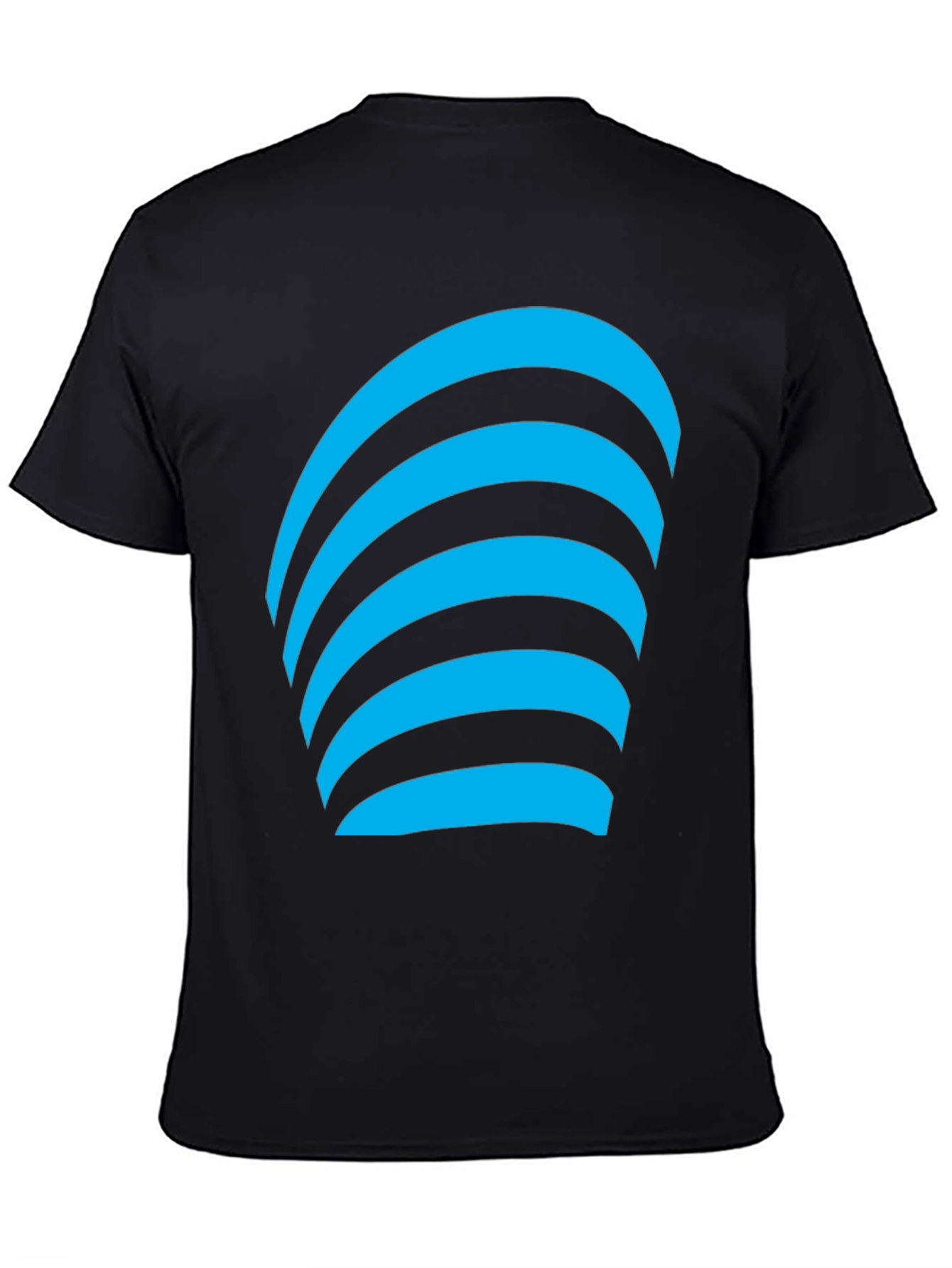 Modern Graphic Tee - Blue Curve Design