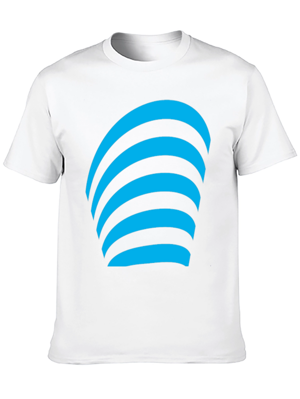 Modern Graphic Tee - Blue Curve Design