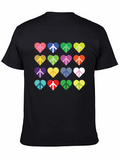 Heart Peace Sign Graphic T-Shirt