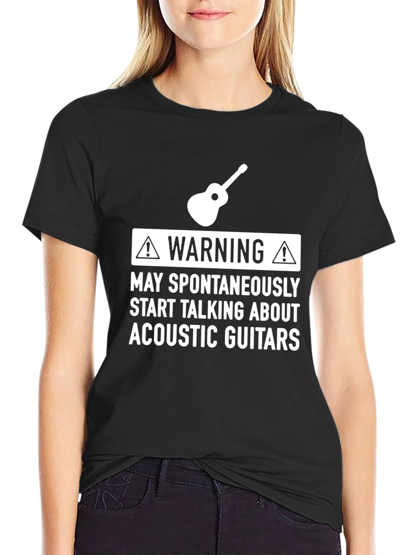 Warning May Talk About Acoustic Guitars T-Shirt