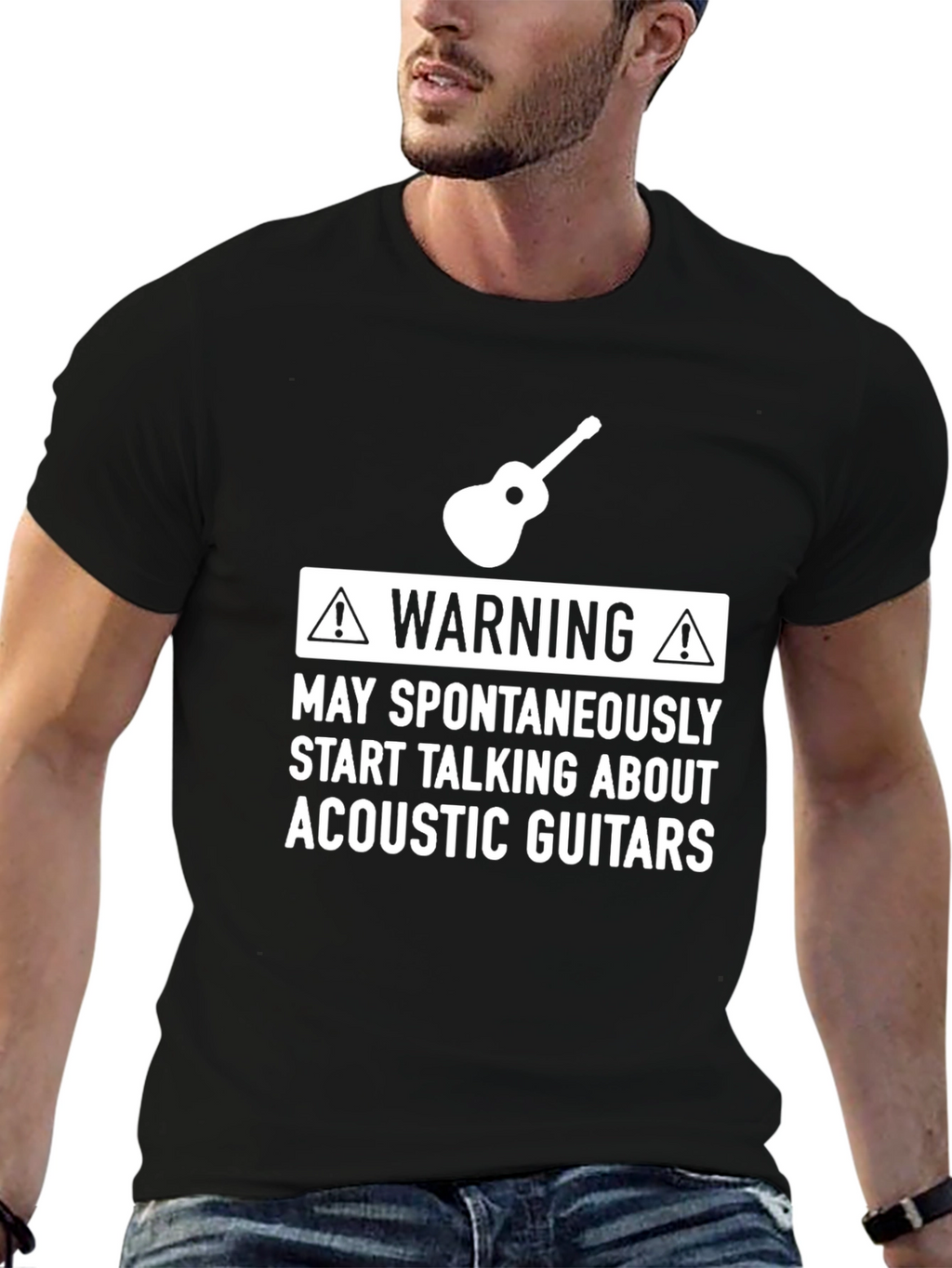Warning May Talk About Acoustic Guitars T-Shirt