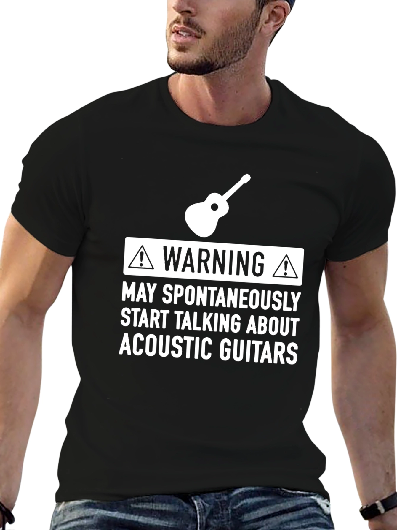 Warning May Talk About Acoustic Guitars T-Shirt