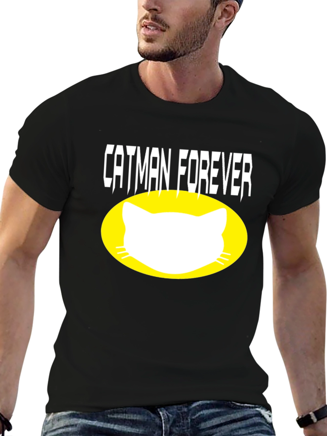 Catman Forever Graphic T-Shirt - Black