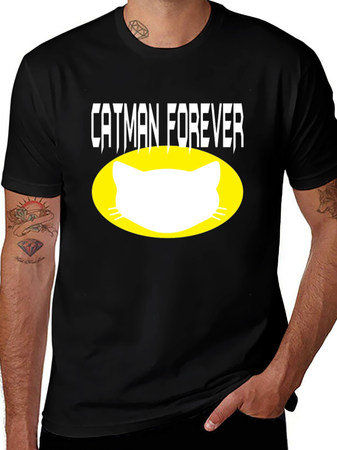 Catman Forever Graphic T-Shirt - Black