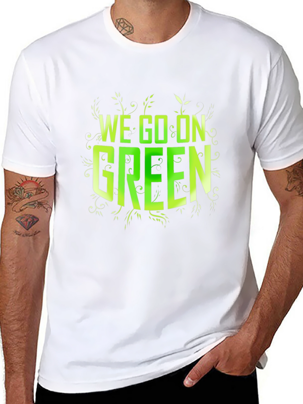 We Go On Green Black T-Shirt