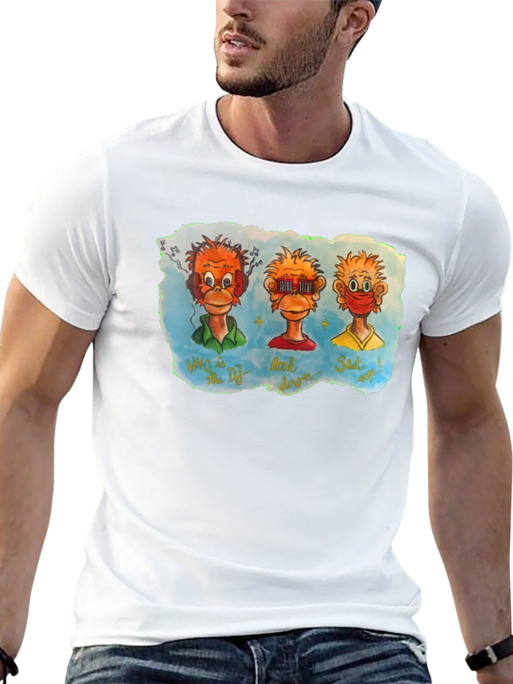 Three Monkeys Graphic T-Shirt