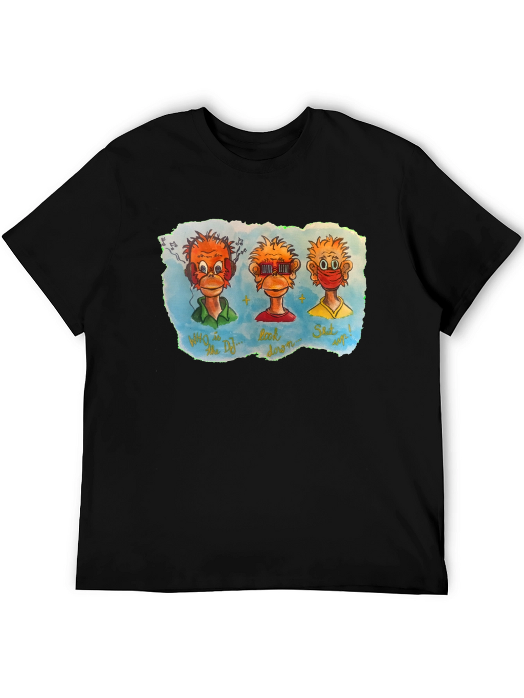 Three Monkeys Graphic T-Shirt