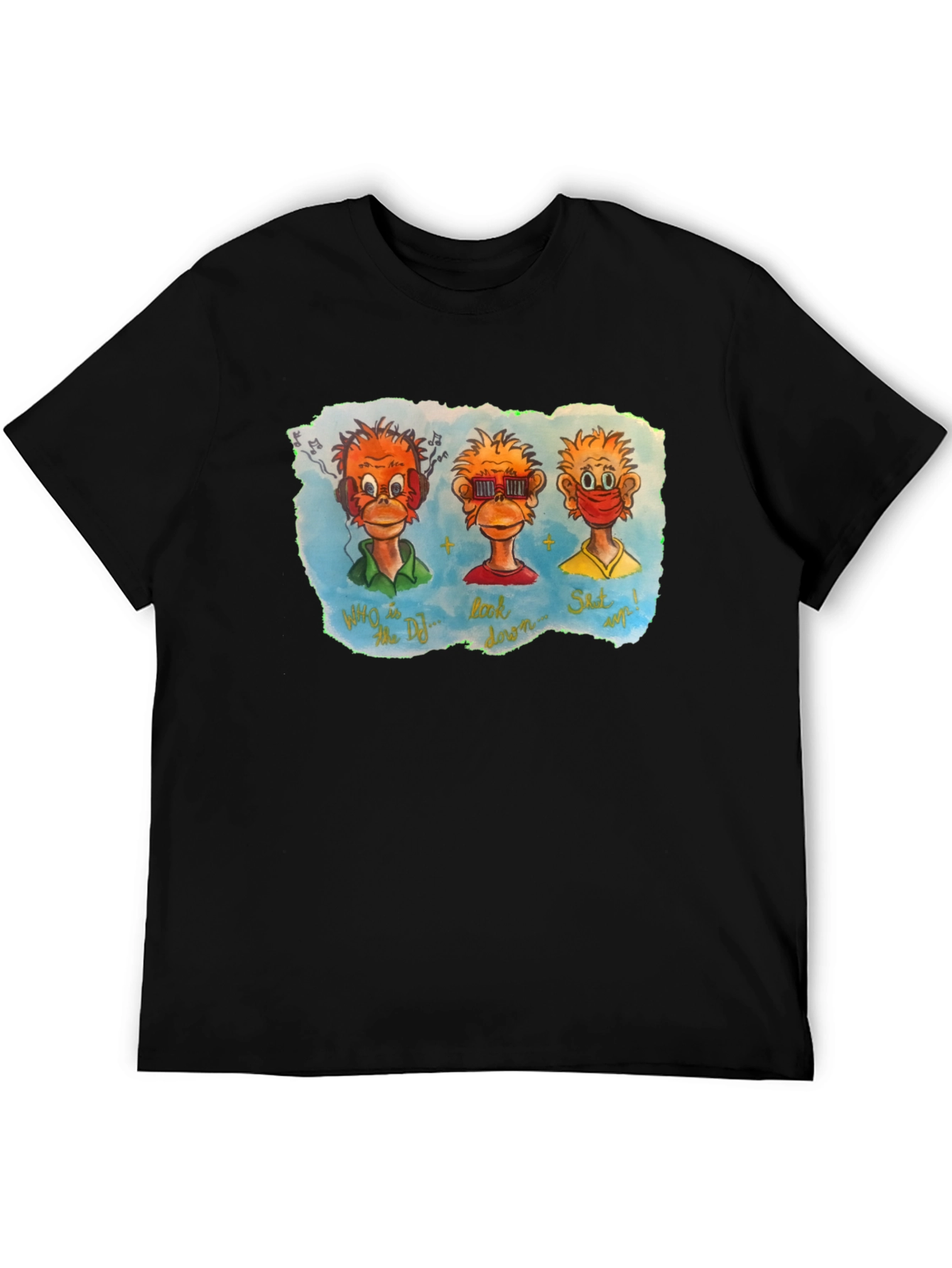 Three Monkeys Graphic T-Shirt
