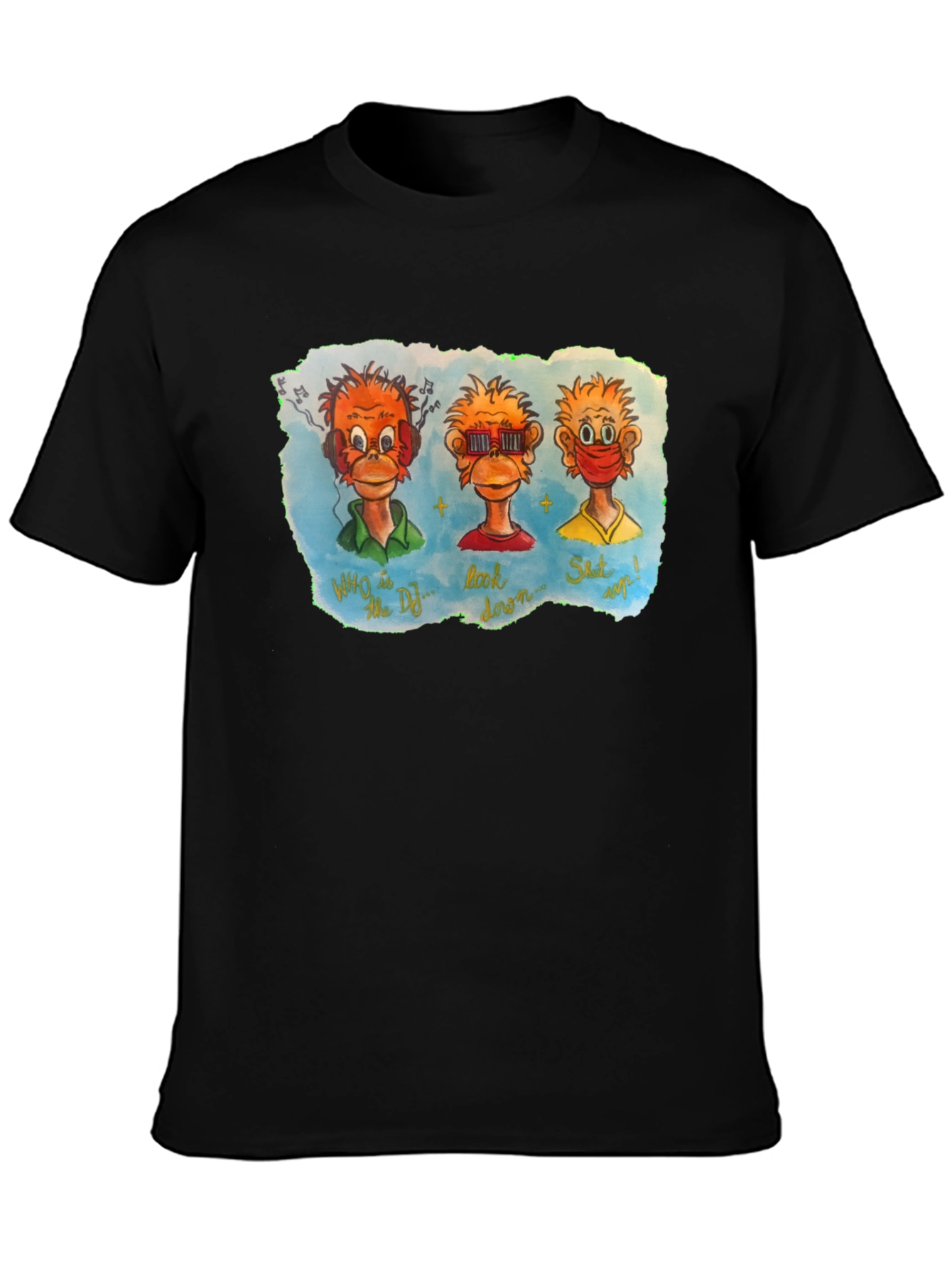 Three Monkeys Graphic T-Shirt