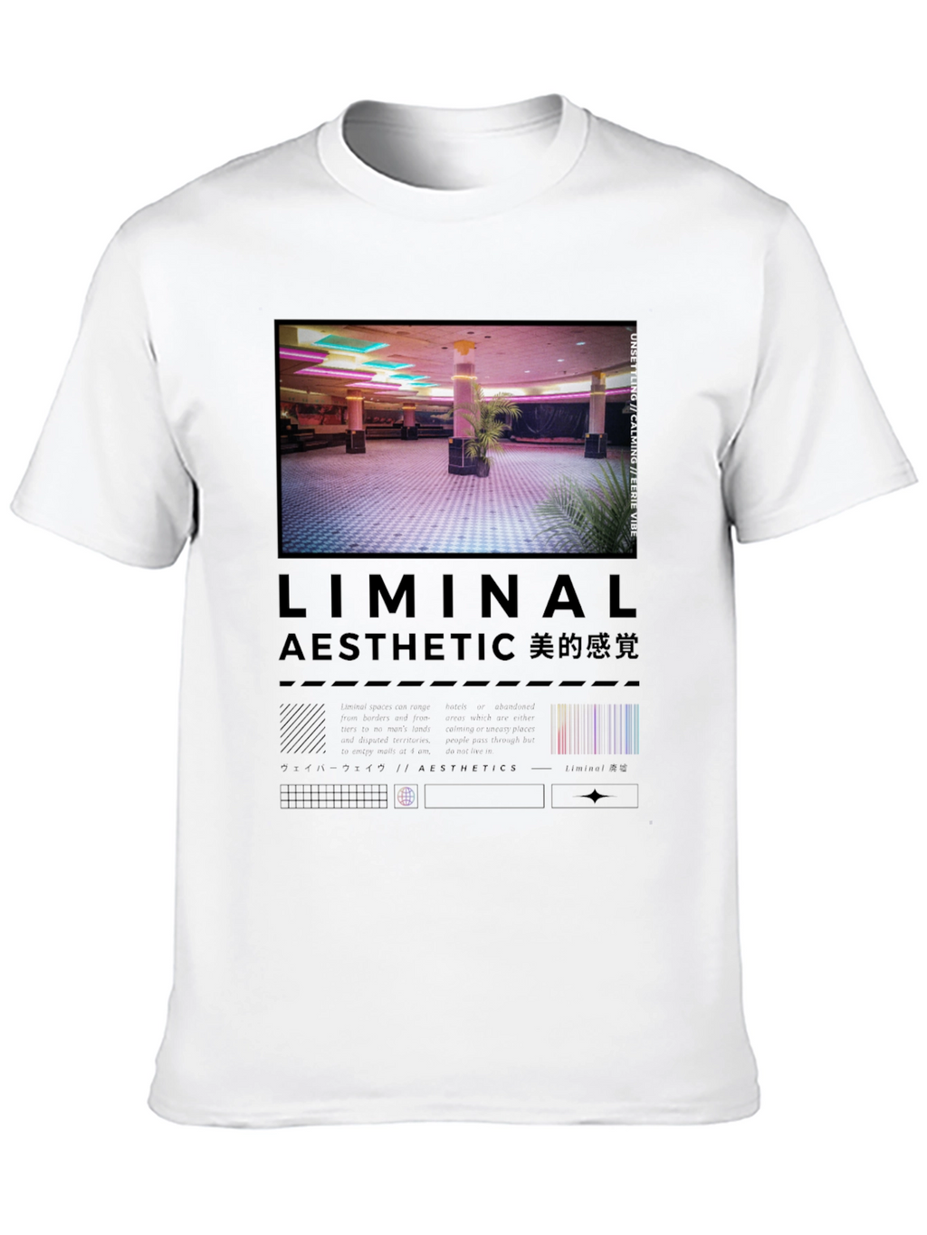 Liminal Aesthetic Graphic T-Shirt - Unsettling Calming Eerie