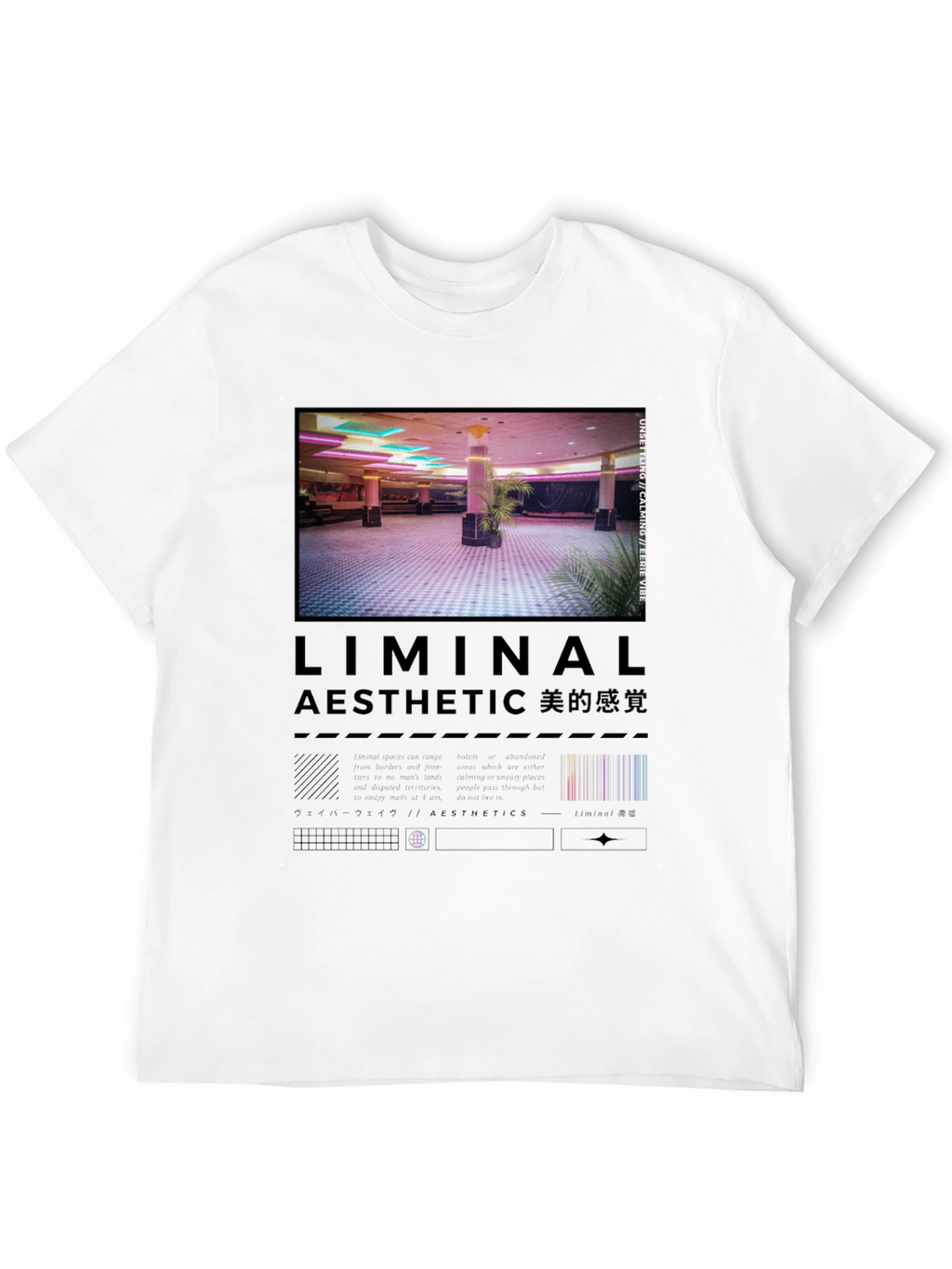 Liminal Aesthetic Graphic T-Shirt - Unsettling Calming Eerie
