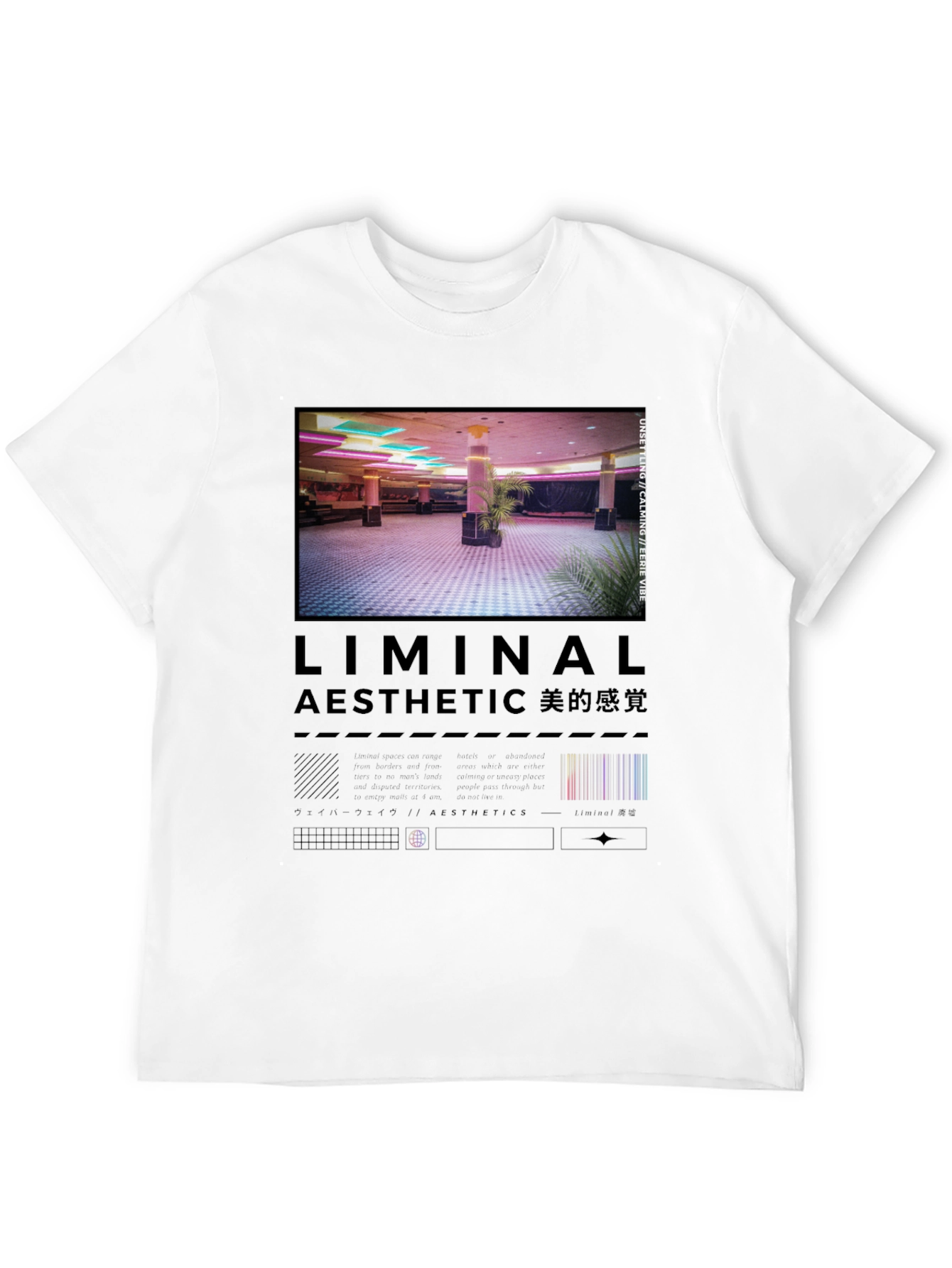 Liminal Aesthetic Graphic T-Shirt - Unsettling Calming Eerie