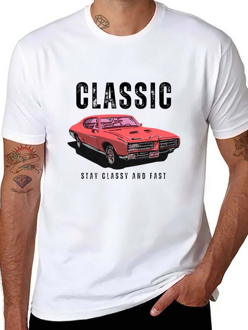 Classic Car T-Shirt - Stay Classy and Fast