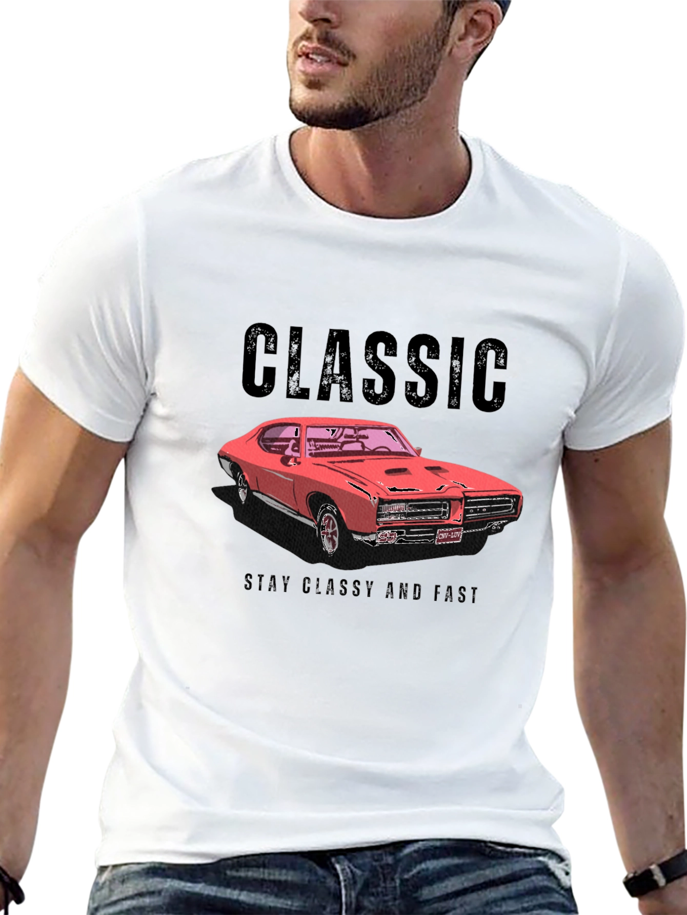 Classic Car T-Shirt - Stay Classy and Fast