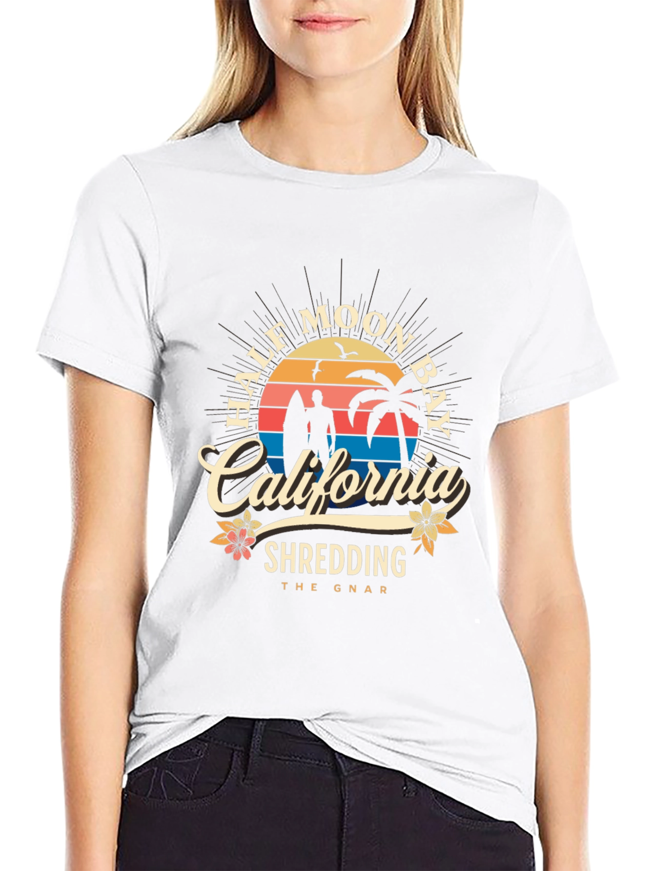 Half Moon Bay California Shredding T-Shirt