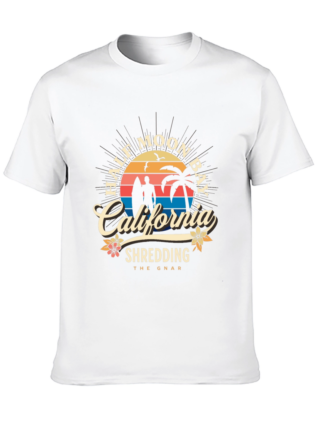 Half Moon Bay California Shredding T-Shirt