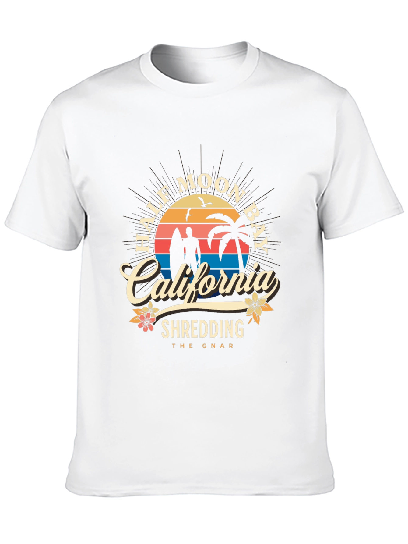 Half Moon Bay California Shredding T-Shirt