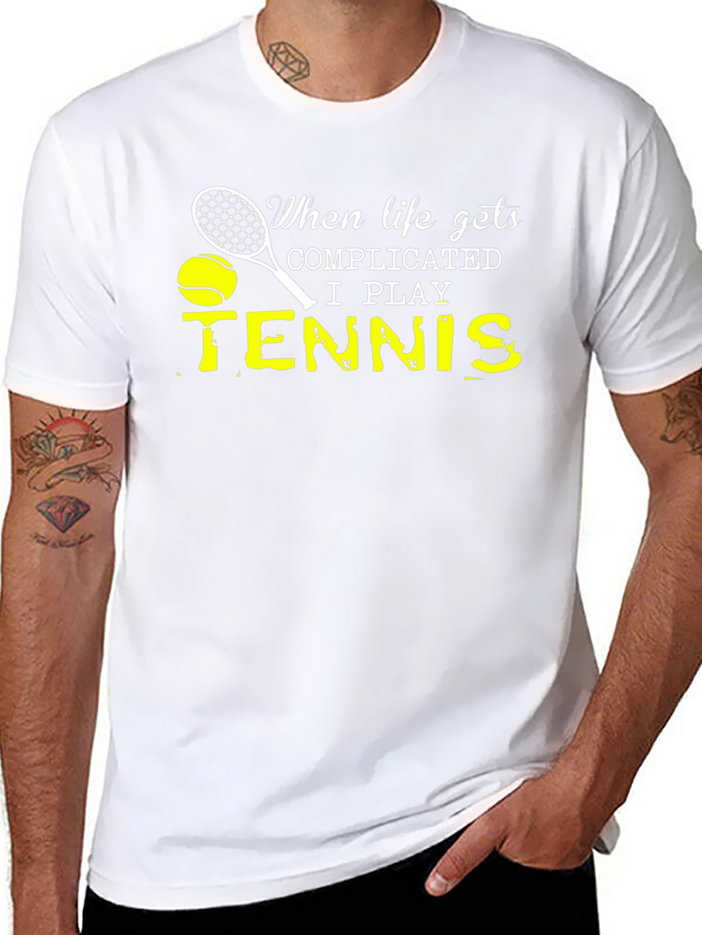 Complicated Life Tennis T-Shirt