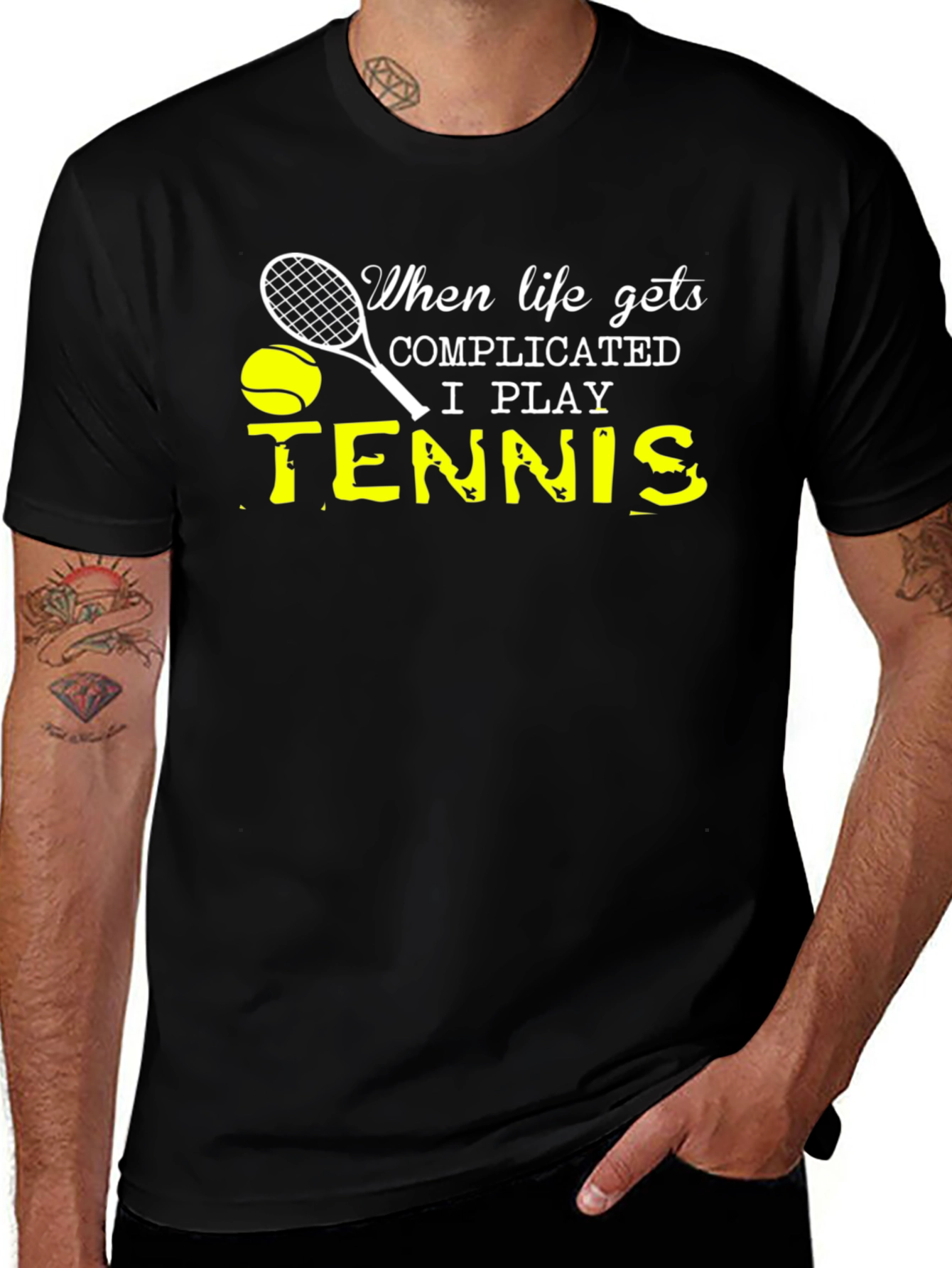 Complicated Life Tennis T-Shirt